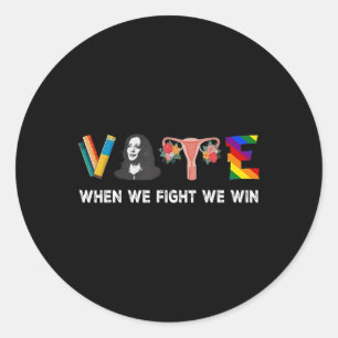 Sticker Rond Nous Luttons Pour Gagner Le Vote Pour Le Président