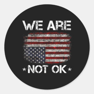 Sticker Rond Nous Ne Sommes Pas D'Accord Chemise Nous Ne Sommes