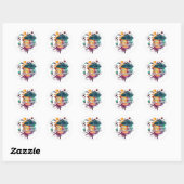 Sticker Rond Nous ne sommes pas un seul Alien spatial (Feuille)