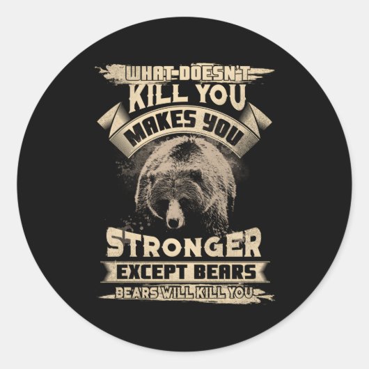Sticker Rond Nous Ne Vous Rendons Pas Plus Forts, Sauf Pour Les (Devant)