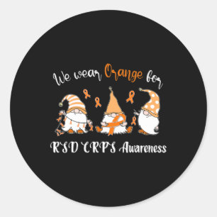 Sticker Rond Nous Portons Avec Orange Pour La Sensibilisation R