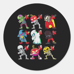 Sticker Rond Nous Portons Dyslexie Rouge Mois de sensibilisatio