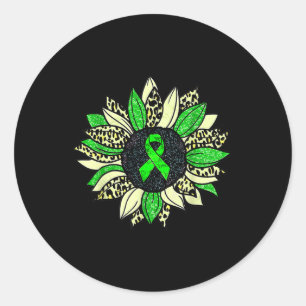 Sticker Rond Nous portons Green Sunflower Sensibilisation aux m