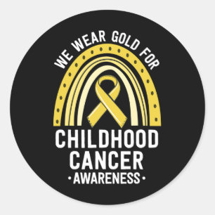 Sticker Rond Nous Portons Or Enfance Cancer Sensibilisation F
