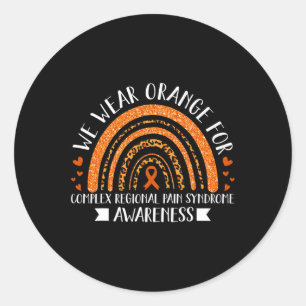 Sticker Rond Nous Portons Orange Pour La Sensibilisation aux CR