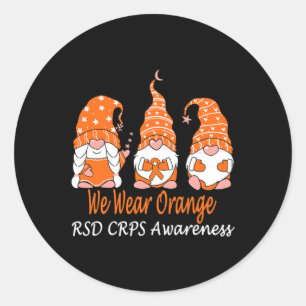 Sticker Rond Nous Portons Orange Pour RSD CRPS Sensibilisation