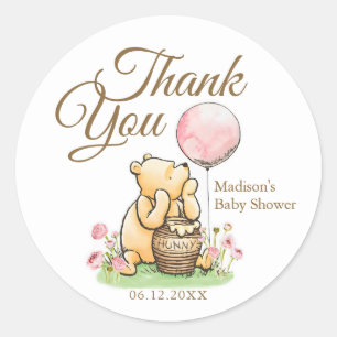 Sticker Rond Nous pouvons à peine attendre Baby Shower Neutre
