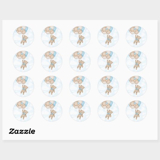 Sticker Rond Nous pouvons attendre le Baby shower (Feuille)