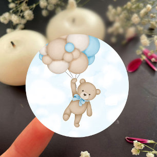 Sticker Rond Nous pouvons attendre le Baby shower