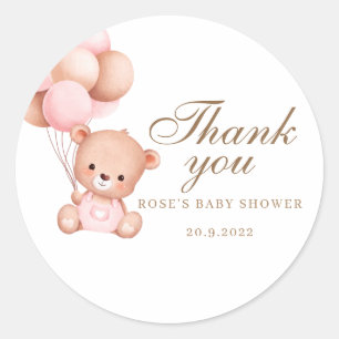 Sticker Rond Nous pouvons attendre l'Invitation Baby shower