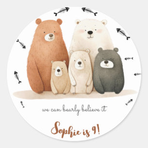 Sticker Rond nous pouvons croire que c'est anniversaire de enfa