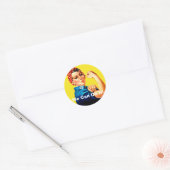 Sticker Rond Nous Pouvons Le Faire ! Rosie la riveteuse (Enveloppe)