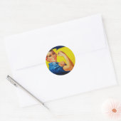 Sticker Rond Nous pouvons le faire Rosie le Riveter (Enveloppe)