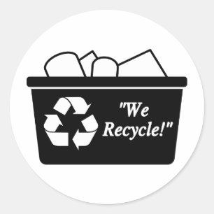 Sticker Rond Nous recyclons