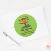 Sticker Rond Nous sommes allés à un Treehouse ! (Enveloppe)
