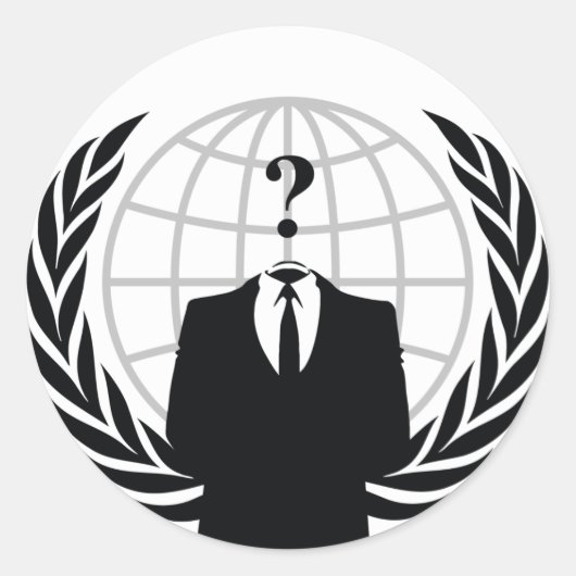 Sticker Rond Nous Sommes Anonymes (Devant)