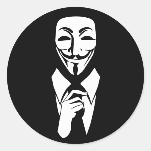 Sticker Rond Nous sommes anonymes (Devant)