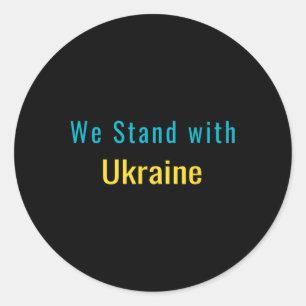 Sticker Rond Nous sommes avec l'Ukraine