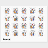 Sticker Rond Nous sommes engagés (Feuille)