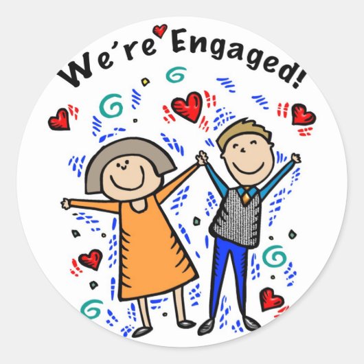 Sticker Rond Nous sommes engagés (Devant)