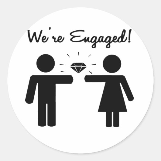 Sticker Rond Nous Sommes Engagés (Devant)