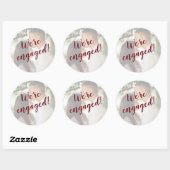 Sticker Rond Nous sommes engagés dans l'enveloppe photo (Feuille)