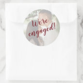 Sticker Rond Nous sommes engagés dans l'enveloppe photo (Sac)