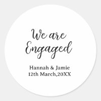 Nous sommes fiancés nom date calligraphiestylé