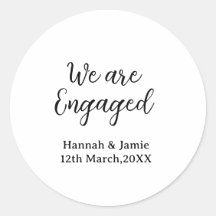 Nous sommes fiancés nom date calligraphiestylée