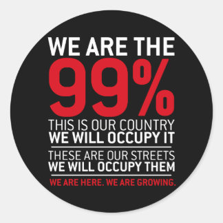 Sticker Rond Nous sommes les 99% - 99% occupy wall street