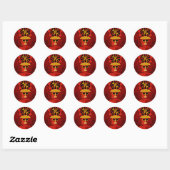 Sticker Rond Nous sommes les robots (Feuille)