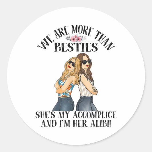 Sticker Rond Nous sommes plus que des nécessités Elle est mon A (Devant)