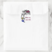 Sticker Rond Nous sommes tous fous ici (Sac)