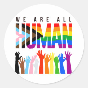 Sticker Rond Nous sommes tous humains