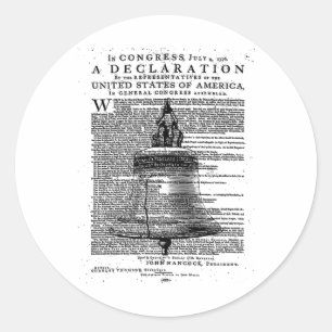 Sticker Rond Nous Tenons Ces Vérités - Fête de l'Indépendance -