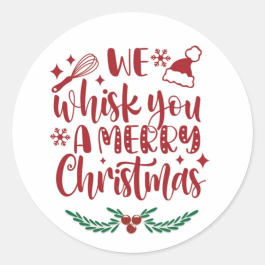 Sticker Rond Nous vous charcutons un joyeux Noël (Devant)