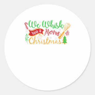 Sticker Rond Nous vous jetons un joyeux Noël