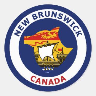 STICKER ROND NOUVEAU-BRUNSWICK, CANADA