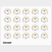 Sticker Rond Nouveau Bug Daisy Bloom Rustic Busy Bee Genre Reve (Feuille)