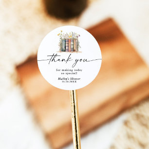 Sticker Rond Nouveau Chapitre Commence Wildflower Bridal Shower