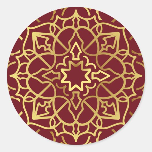 Sticker Rond Nouveau Mandala 4 (Devant)