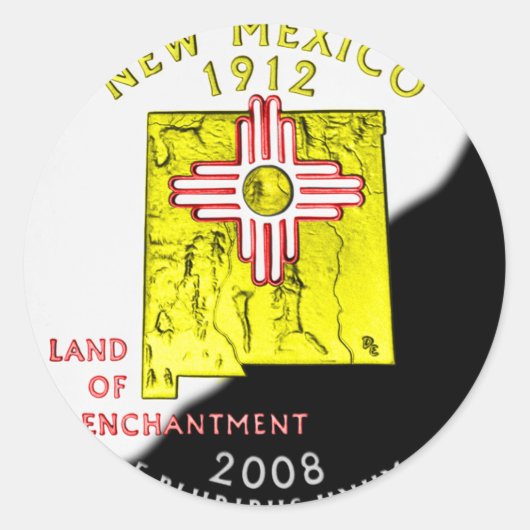 Sticker Rond Nouveau-Mexique (Devant)