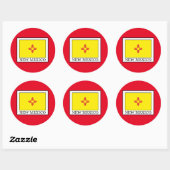 Sticker Rond Nouveau-Mexique (Feuille)