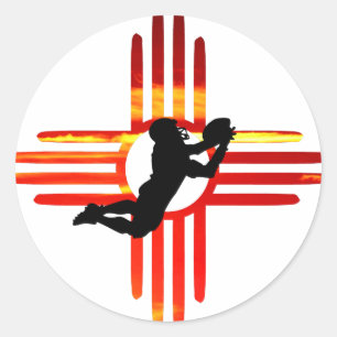 Sticker Rond Nouveau-Mexique Zia Football