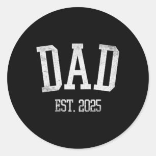 Sticker Rond Nouveau papa Est. 2025