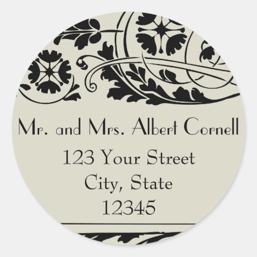 Sticker Rond Nouveau sceau d'enveloppe d'adresse de retour (Devant)