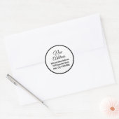 Sticker Rond Nouveau script d'adresse Faire-part de déplacement (Enveloppe)