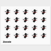 Sticker Rond NOUVEAU vampire JERSEY (Feuille)