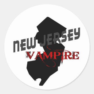 Sticker Rond NOUVEAU vampire JERSEY