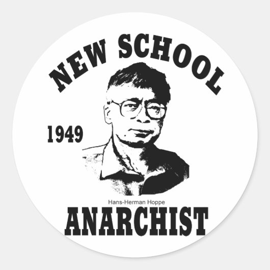 Sticker Rond Nouveaux anarchistes — Hans-Hermann Hoppe (Devant)